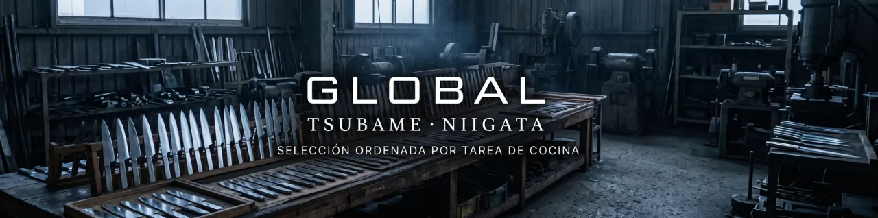 Cuchillos Global fabricados en Tsubame, Niigata