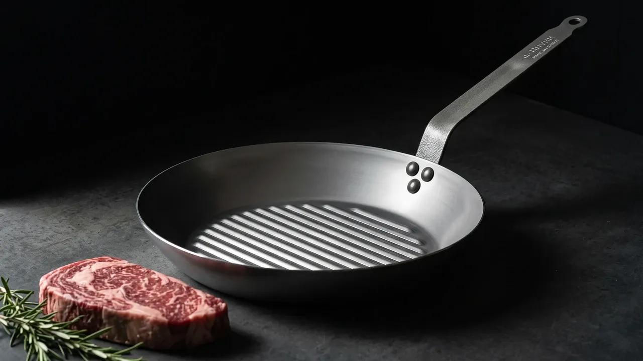 Carbone Plus grill 30, sartén de acero al carbono de 30 cm