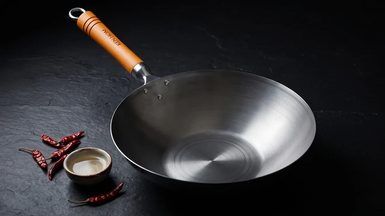 Ken Hom Classic 32 cm, wok de acero al carbono de 32 cm