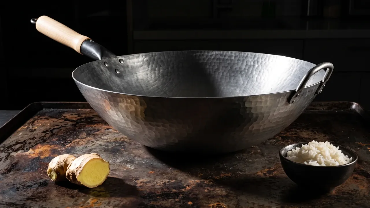 Craft Wok extragrande 53 cm, wok de acero al carbono de 53 cm